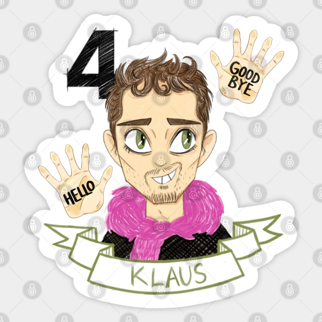 Klaus Hargreeves - Umbrella Academy Sticker by conshnobre